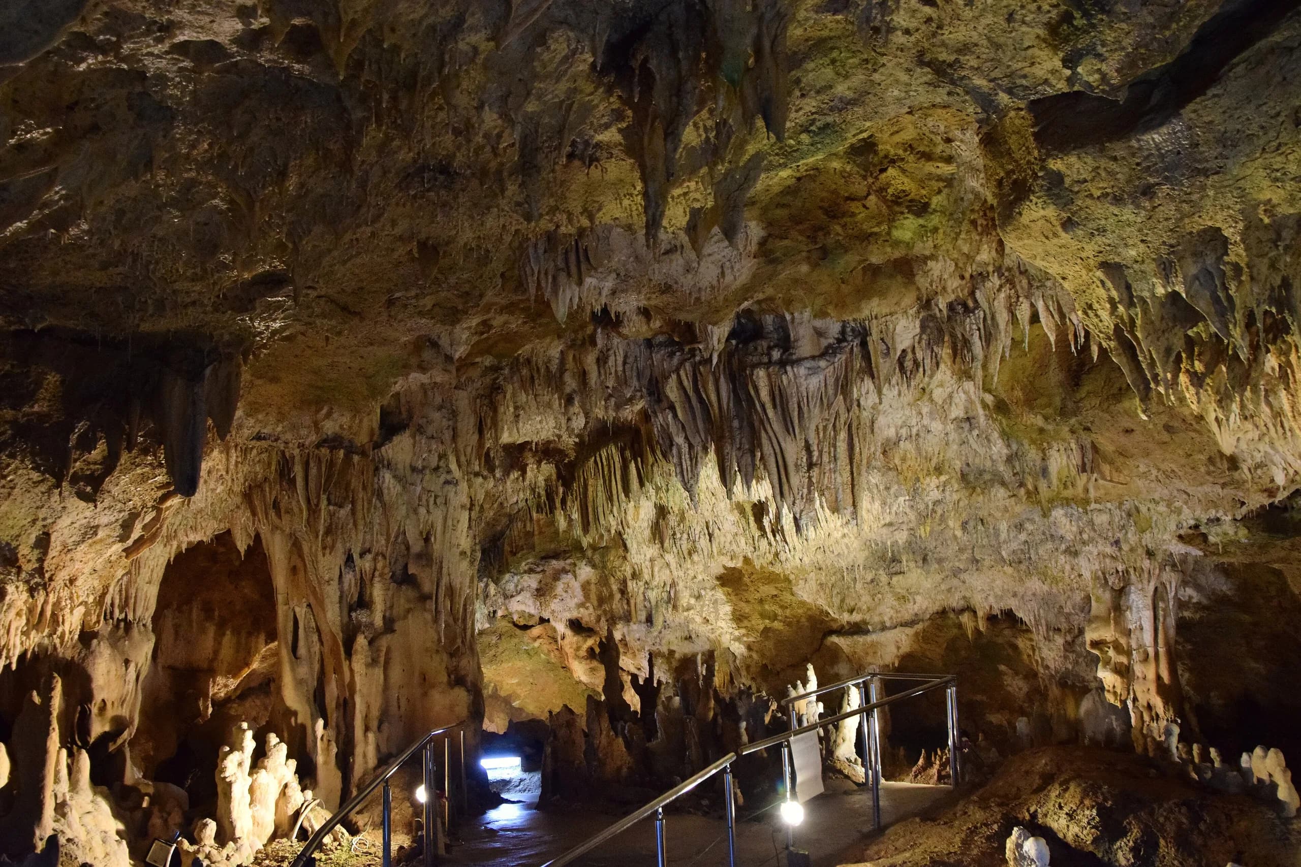 Mineral formations inside the caves