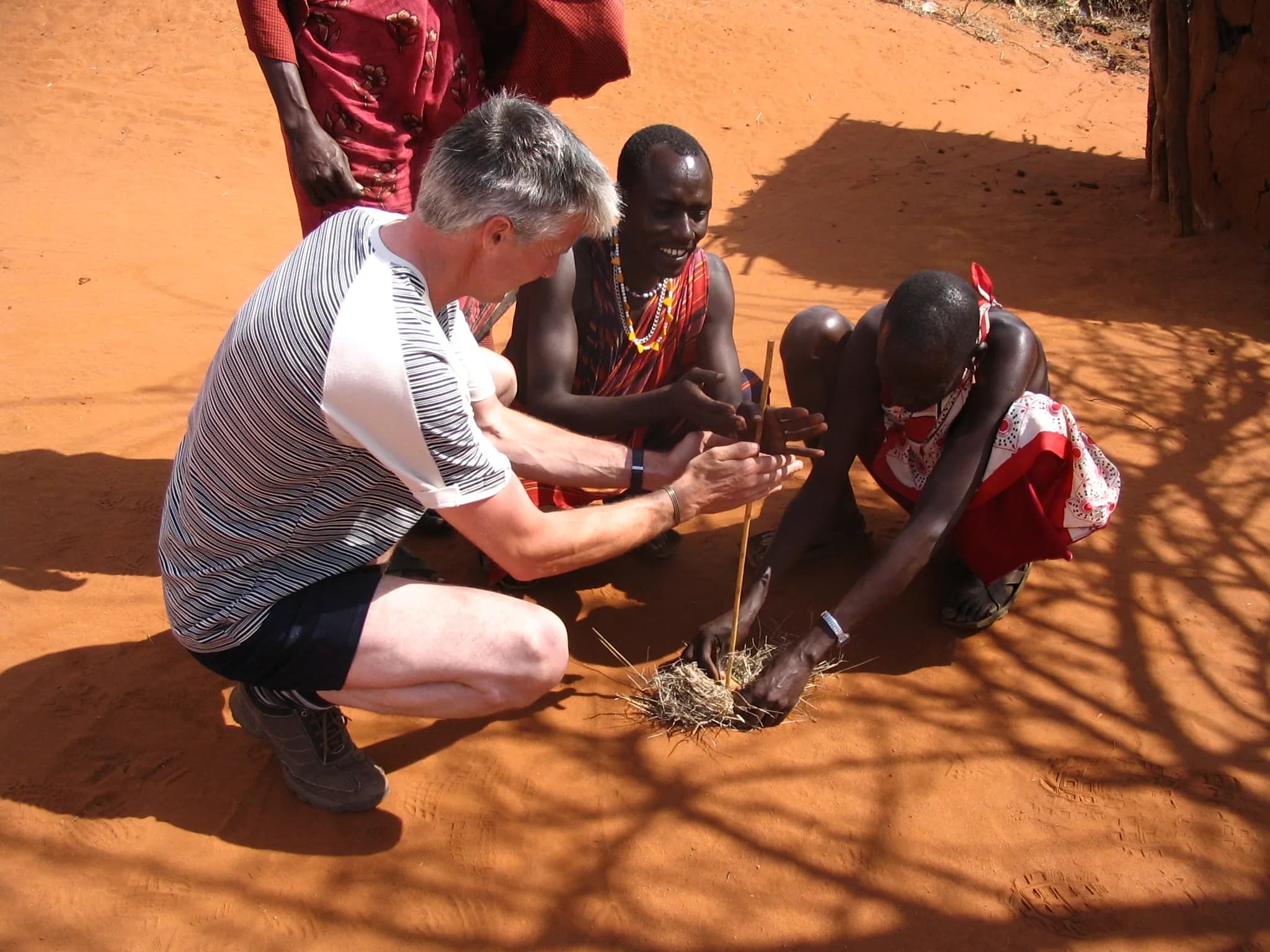 Maasai herders near the park boundary