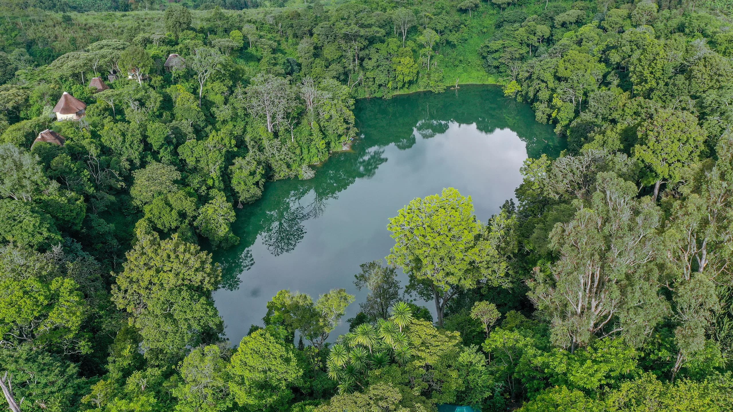 One of the crater lakes in the Ndali-Kasenda field