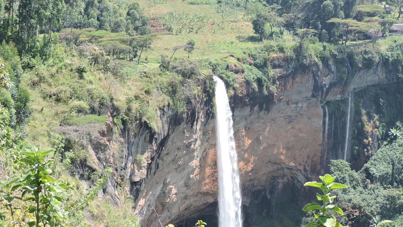 The main drop at Sipi Falls on the Mount Elgon foothills