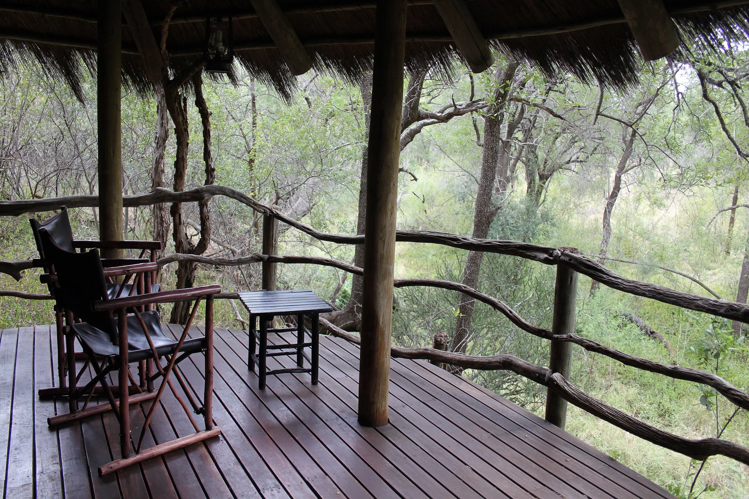Inside a safari tent