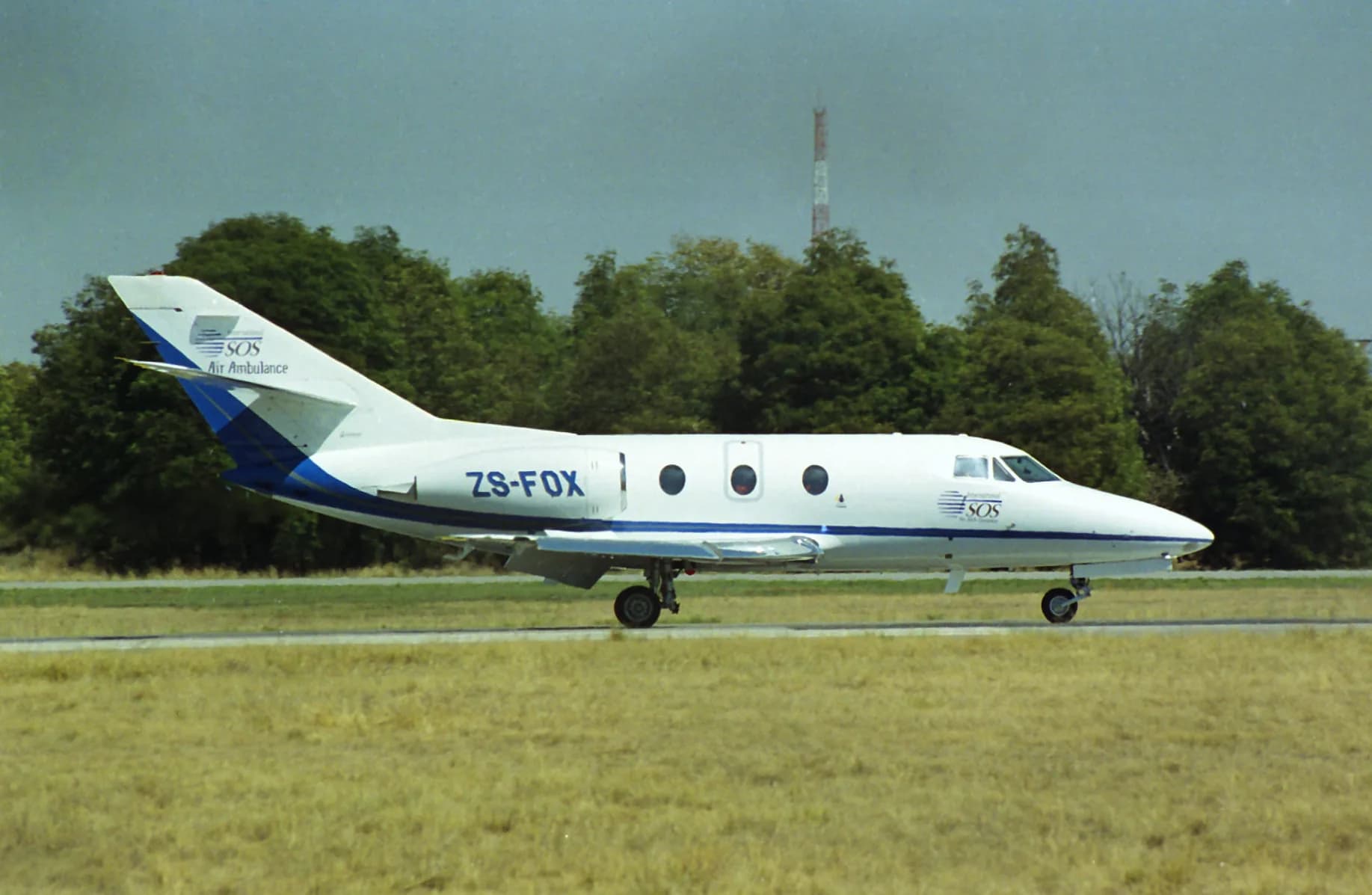 A light aircraft used for medical evacuation in East Africa