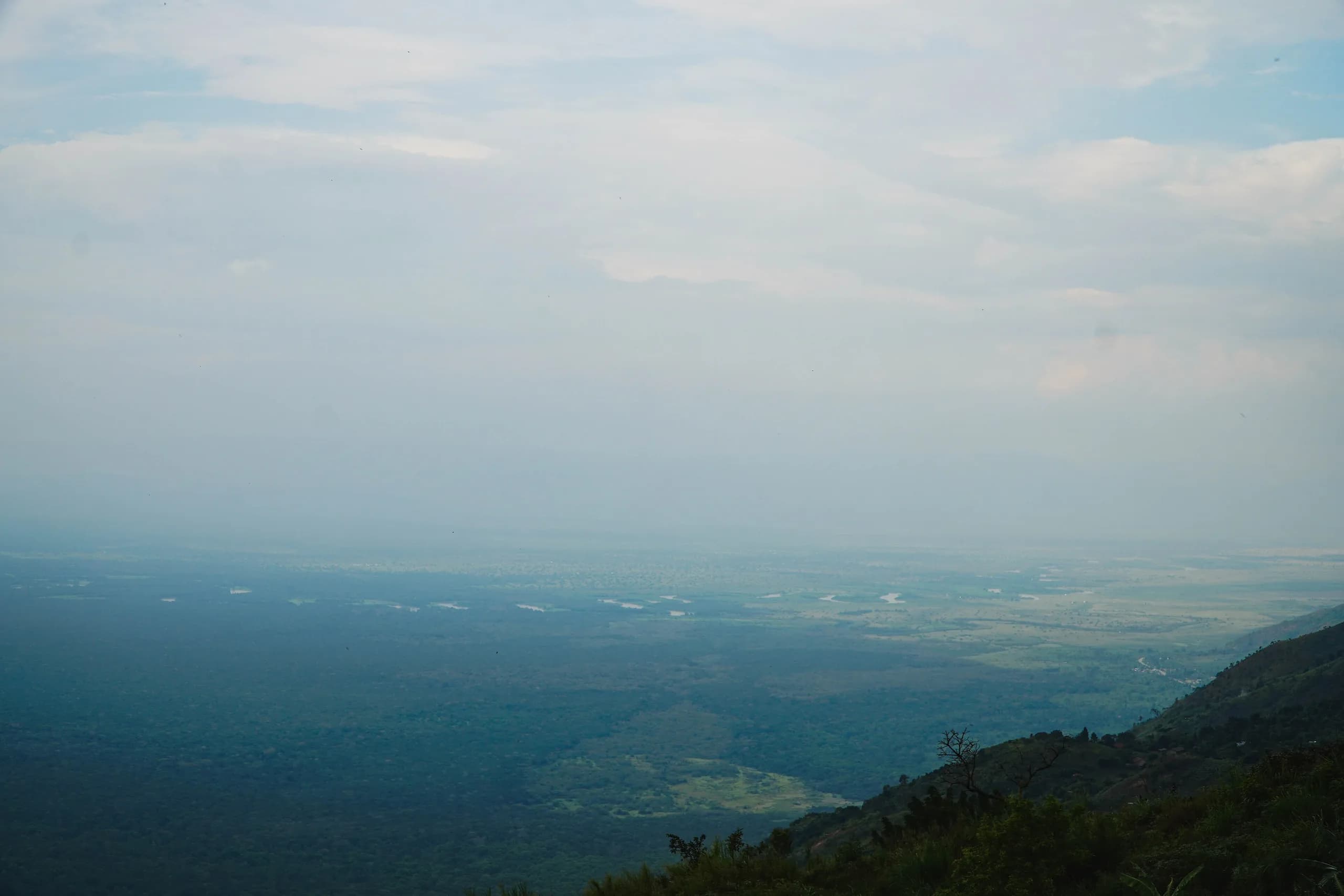 The Rwenzoris seen from the crater field